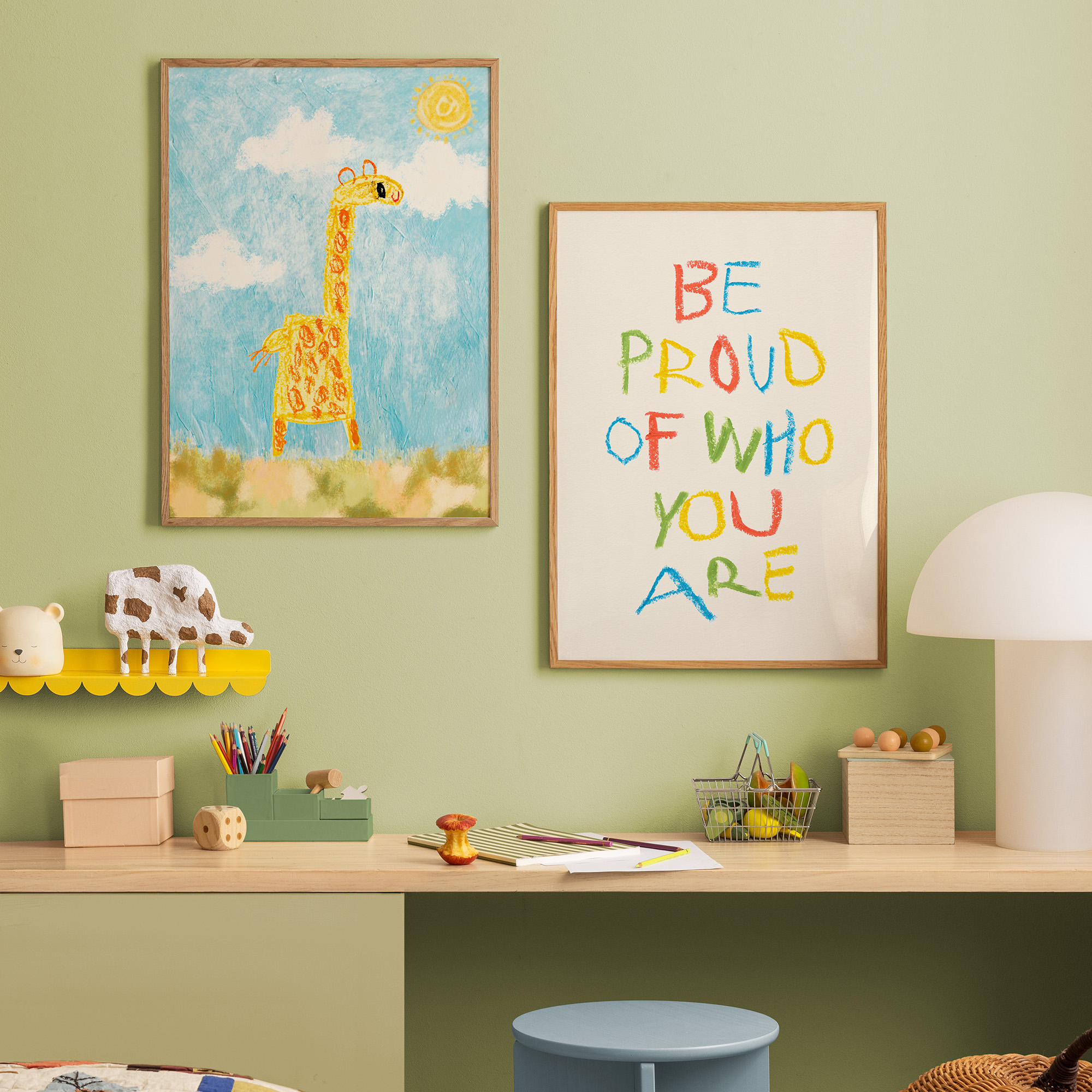 BỘ 2 TRANH PROUD LITTLE GIRAFFE - BH284